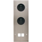 MODELEC - Façade Confidence Laiton Nickel Satine Triple Verticale PC Pc M2 à Vis