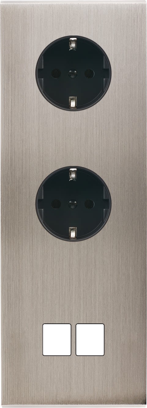 MODELEC - Façade Confidence Laiton Nickel Satine Triple Verticale Pckpckm2