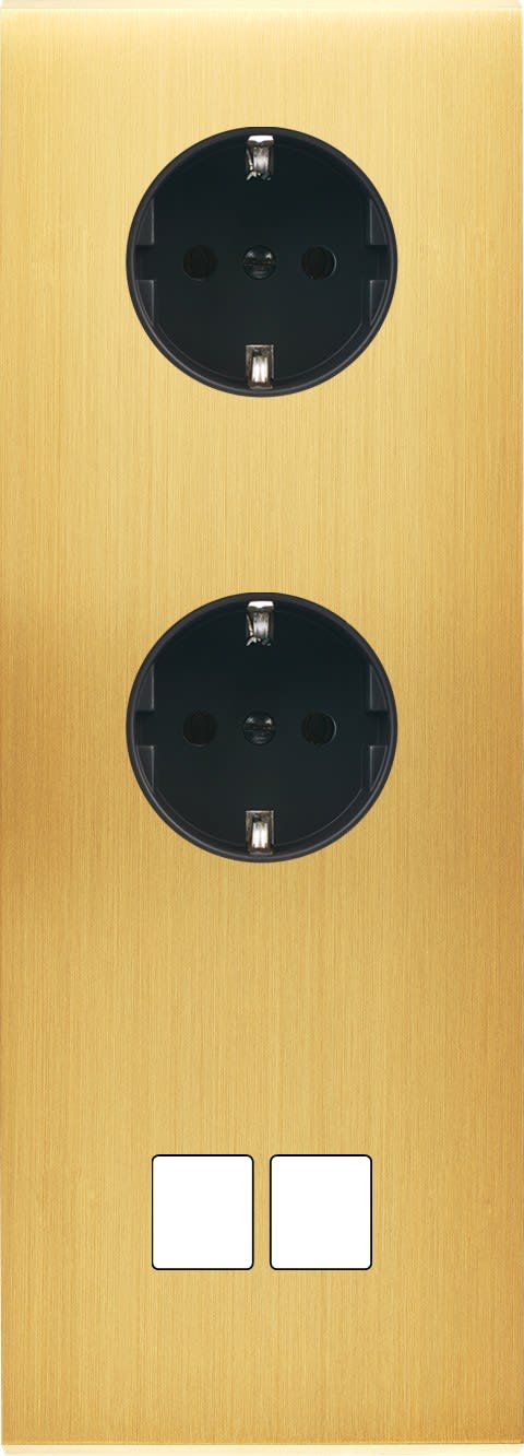 MODELEC - Façade Confidence Laiton Satine Triple Verticale PCK Pck M2