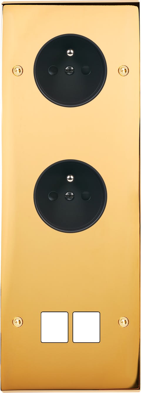 MODELEC - Façade Confidence Laiton Or Miroir Triple Verticale PC Pc M2 à Vis