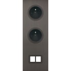 MODELEC - Façade Empreintes VOLUME Canon Fusil Triple Verticale 2 Prises de Courant M2 M