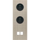 MODELEC - Façade Empreintes POINT Nickel Satiné Triple Verticale 2 Prises de Courant M2 M
