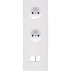 MODELEC - Façade Désir Blanc Mat Triple Verticale PC Pc 2 Medias