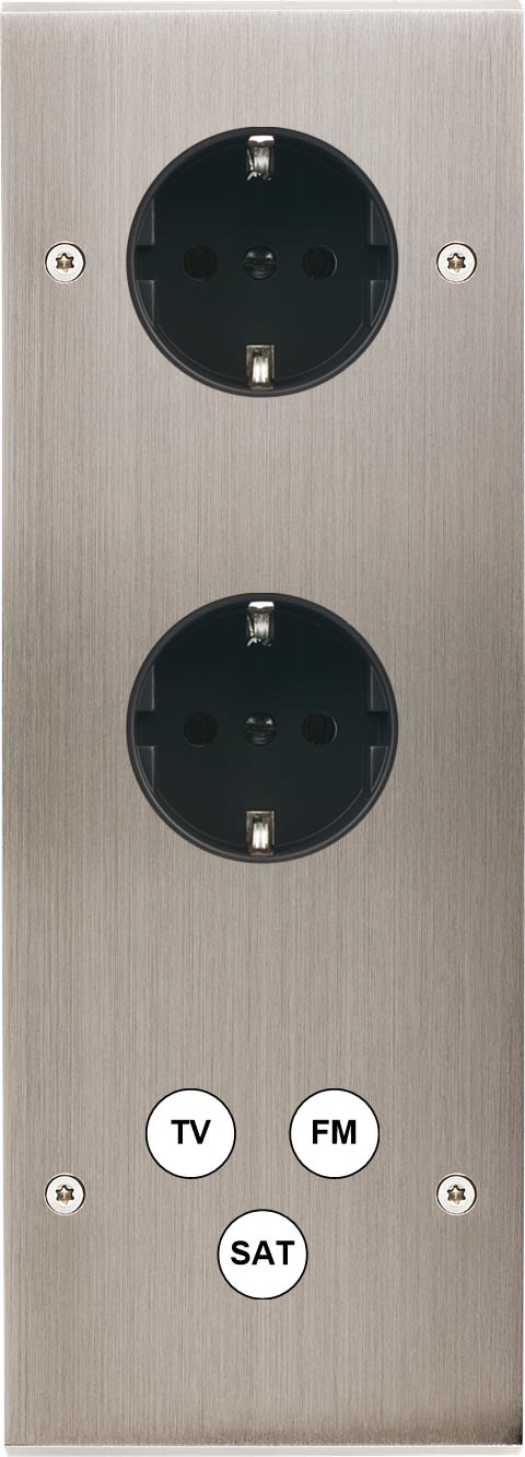 MODELEC - Façade Confidence Laiton Nickel Satine Triple Verticale Pckpckc3 V