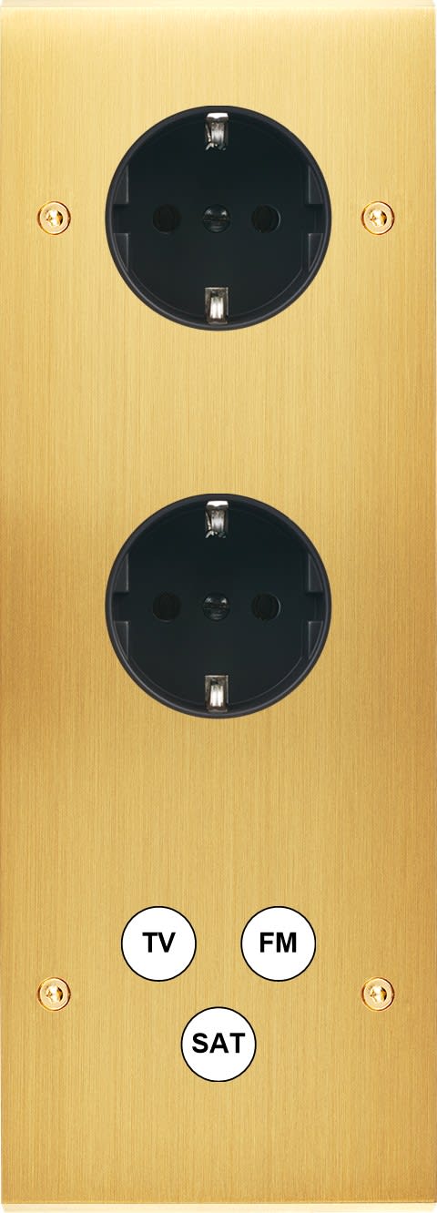 MODELEC - Façade Confidence Laiton Satine Triple Verticale PCK Pck C3 V