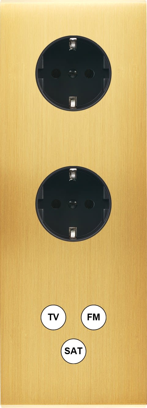 MODELEC - Façade Confidence Laiton Satine Triple Verticale PCK Pck C3