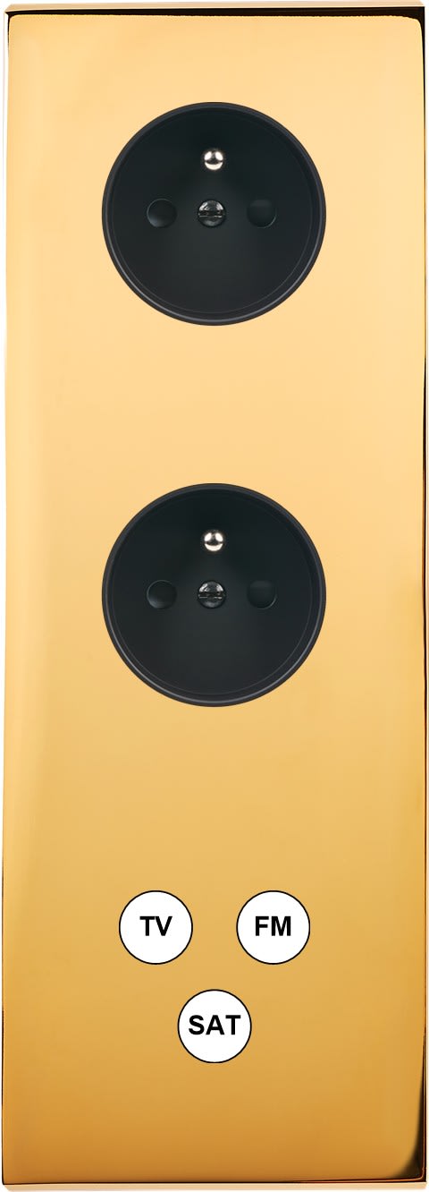 MODELEC - Façade Confidence Laiton Or Miroir Triple Verticale PC Pc C3