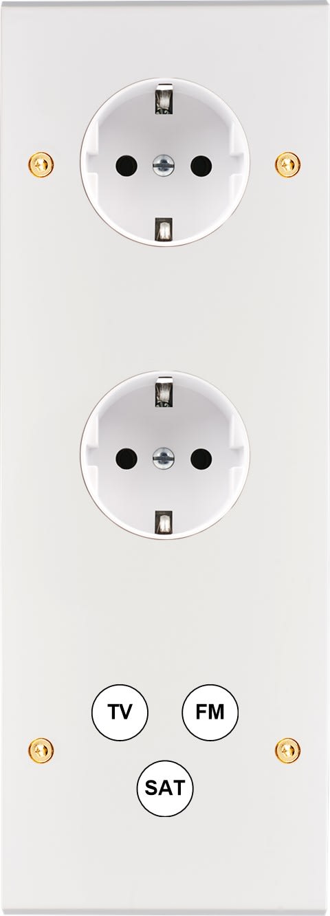 MODELEC - Façade Confidence Laiton Blanc Email Triple Verticalepckpckc3 V