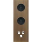 MODELEC - Façade Empreintes PLAN Vieux Bronze Triple Verticale 2 Prises de Courant C3 M
