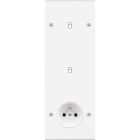 MODELEC - Façade Confidence Laiton Blanc Mat Triple Verticale B1 B1 PC à Vis