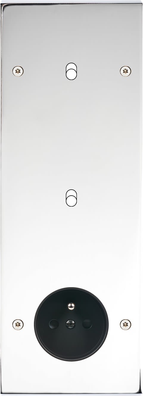 MODELEC - Façade Confidence Laiton Chrome Triple Verticale B1 B1 PC à Vis