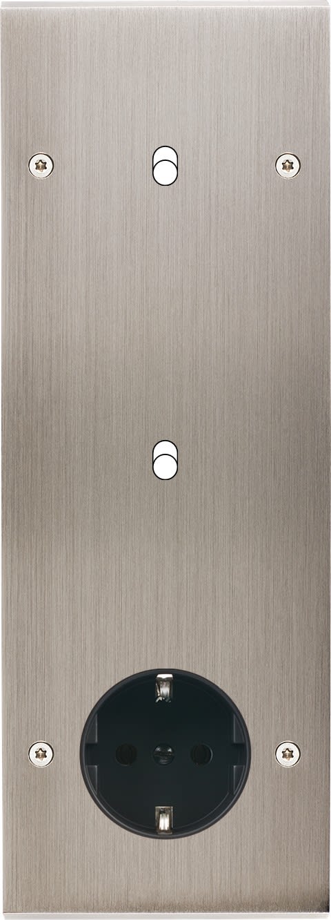 MODELEC - Façade Confidence Laiton Nickel Satine Triple Verticaleb1B1Pck V