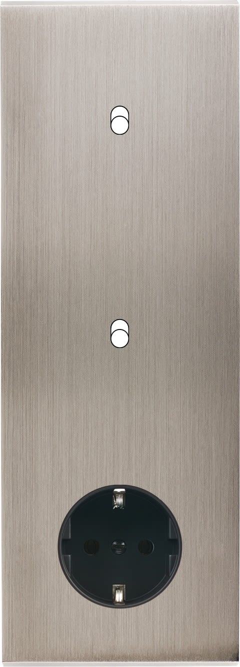 MODELEC - Façade Confidence Laiton Nickel Satine Triple Verticale B1B1Pck