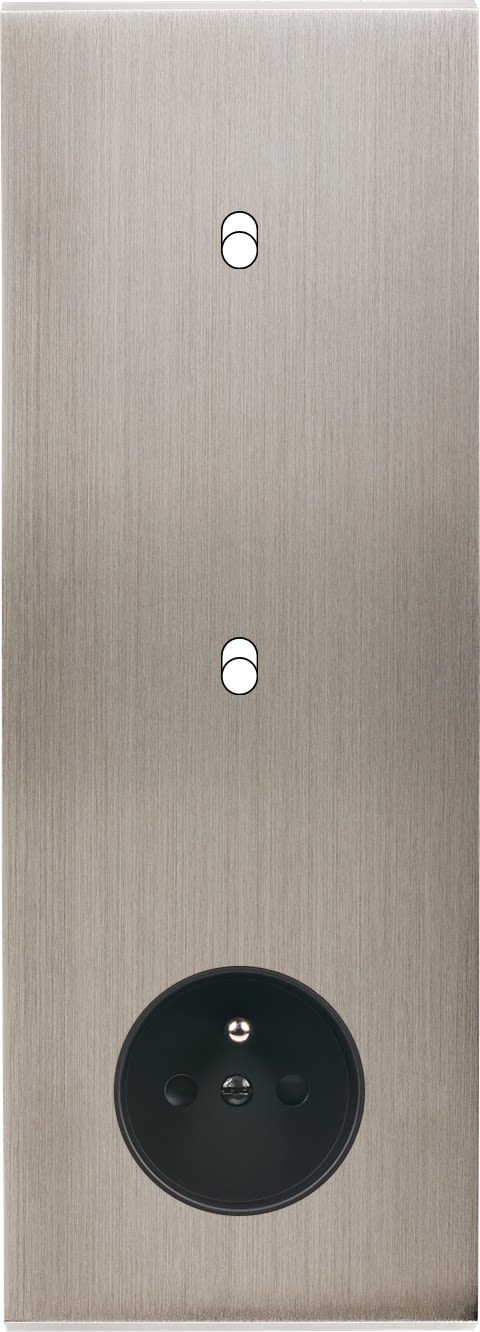MODELEC - Façade Confidence Laiton Nickel Sat Triple Verticale 1Basculeur 1Basculeur Pc