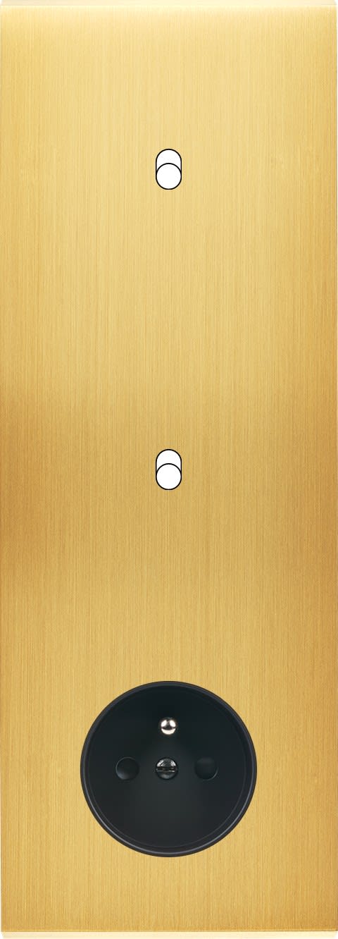 MODELEC - Façade Confidence Laiton Satine Triple Verticale 1 Basculeur 1 Basculeur PC Ne