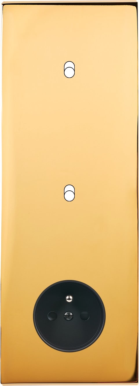 MODELEC - Façade Confidence Laiton Or Miroir Triple Verticale 1 Basculeur 1 Basculeur PC