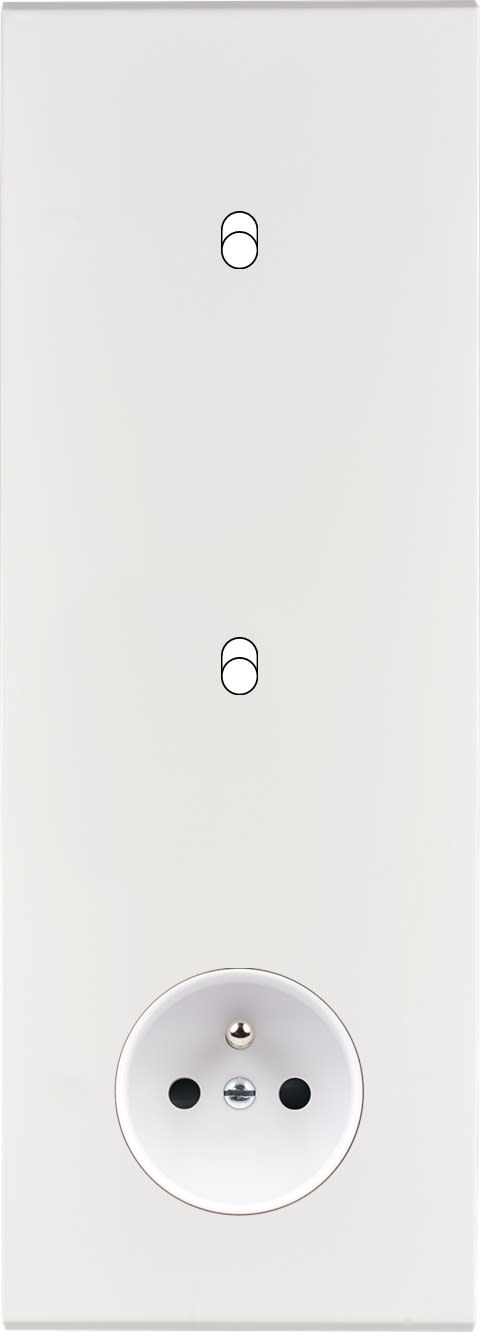 MODELEC - Façade Confidence Laiton Blanc Email Triple Verticale 1Basculeur 1Basculeur Pc