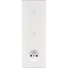 MODELEC - Façade Confidence Laiton Blanc Email Triple Verticale 1Basculeur 1Basculeur Pc