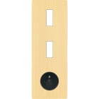 MODELEC - Façade "M" Laiton Brosse Triple Verticale 1 Bouton 1 Bouton 1 Prise magnétique