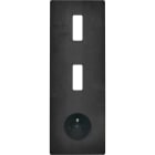 MODELEC - Façade "M" Acier Verni Triple Verticale 1 Bouton 1 Bouton 1 Prise magnétique