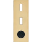 MODELEC - Façade M Laiton Miroir Triple Verti 1 Bouton 1 Bouton 1 Prise Schuko magnétique