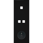 MODELEC - Façade Empreintes PLAN Noir Triple Verticale 1 bouton 2 boutons PC M
