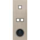 MODELEC - Façade Empreintes VOLUME Nickel Satiné Triple Verticale 1 bouton 2 boutons PC M