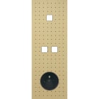 MODELEC - Façade Empreintes POINT Laiton Satiné Triple Verticale 1 bouton 2 boutons PC M