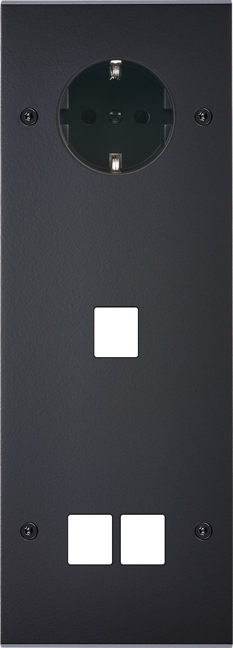 MODELEC - Façade Confidence Laiton Noir Mat Mat Triple Verticale PCK M1 M2 à Vis