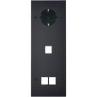 MODELEC - Façade Confidence Laiton Noir Mat Mat Triple Verticale PCK M1 M2 à Vis
