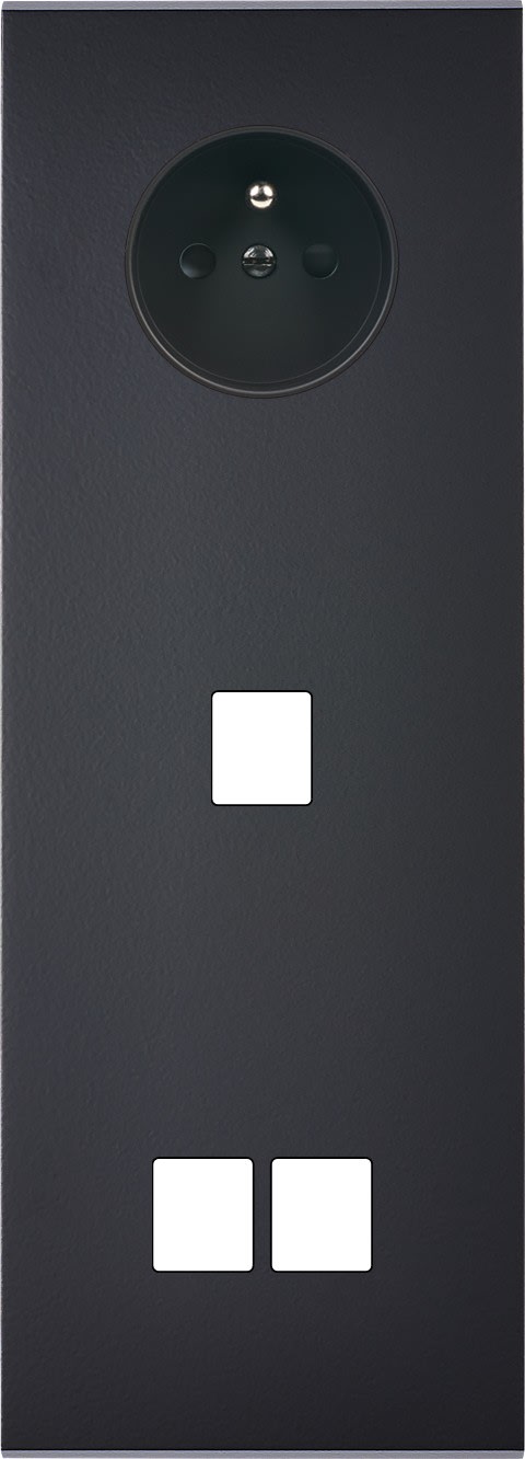 MODELEC - Façade Confidence Laiton Noir Mat Mat Triple Verticale PC M1 M2