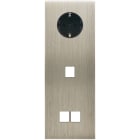 MODELEC - Façade Confidence Laiton Acier Brosse Triple Verticale PCK M1 M2 Magnetique