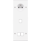 MODELEC - Façade Confidence Laiton Blanc Mat Mat Triple Verticale PC M1 M2 Vis