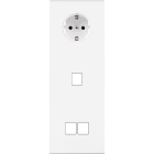 MODELEC - Façade Confidence Laiton Blanc Mat Triple Verticale PCK M1 M2 Magnetique