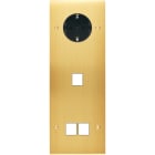 MODELEC - Façade Confidence Laiton Satine Triple Verticale Prise 2P+Tk M1 M2 à Vis