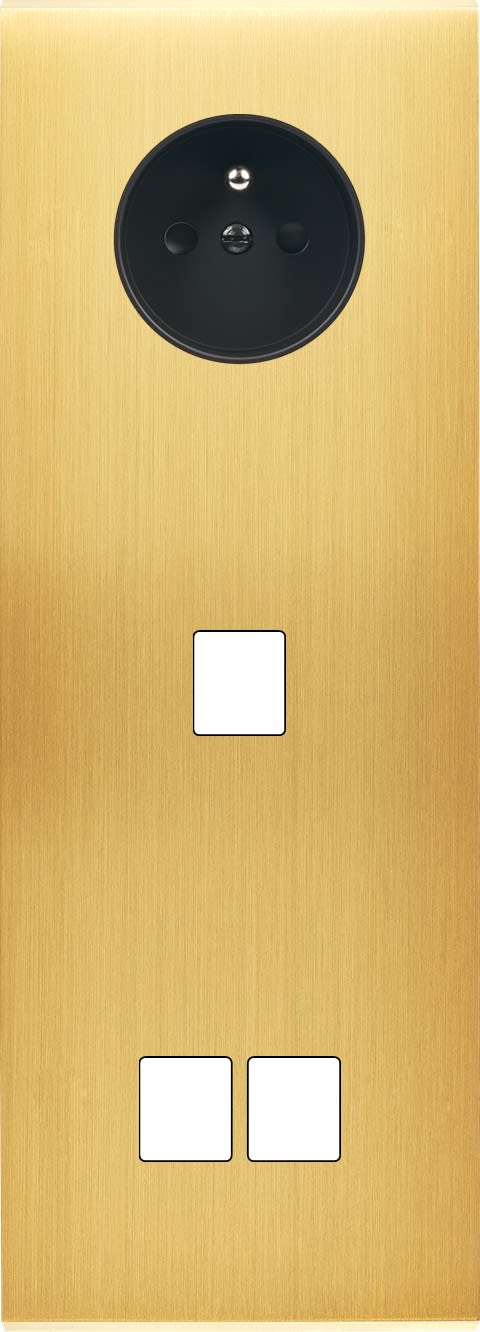 MODELEC - Façade Confidence Laiton Satine Triple Verticale PC M1 M2