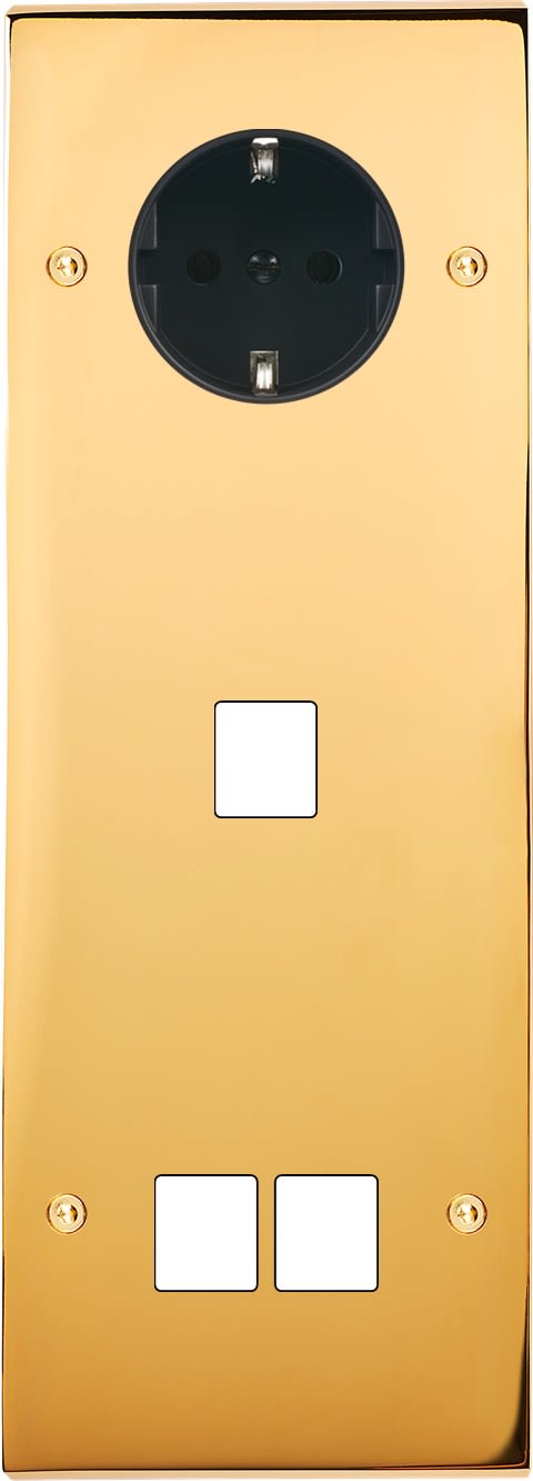 MODELEC - Façade Confidence Laiton Or Miroir Triple Verticale PCK M1 M2 à Vis