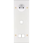 MODELEC - Façade Confidence Laiton Blanc Email Triple Verticale PC M1 M2 Vis