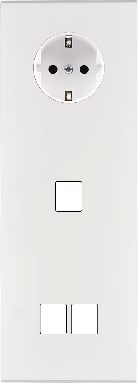 MODELEC - Façade Confidence Laiton Blanc Email Triple Verticale PCK M1 M2 Magnetique