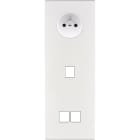 MODELEC - Façade Confidence Laiton Blanc Email Triple Verticale PC M1 M2