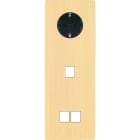 MODELEC - Façade M Laiton Brosse Triple Verticale 1 Prise Schuko 1 Media 2 Media magnétiq