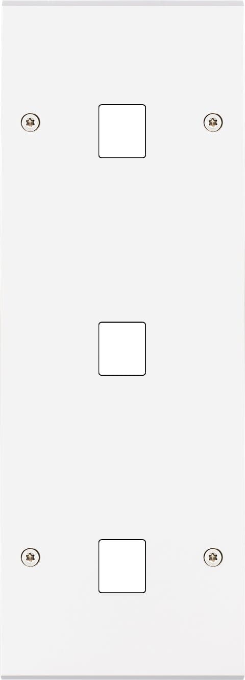 MODELEC - Façade Confidence Laiton Blanc Mat Triple Verticale M1 M1 M1 à Vis