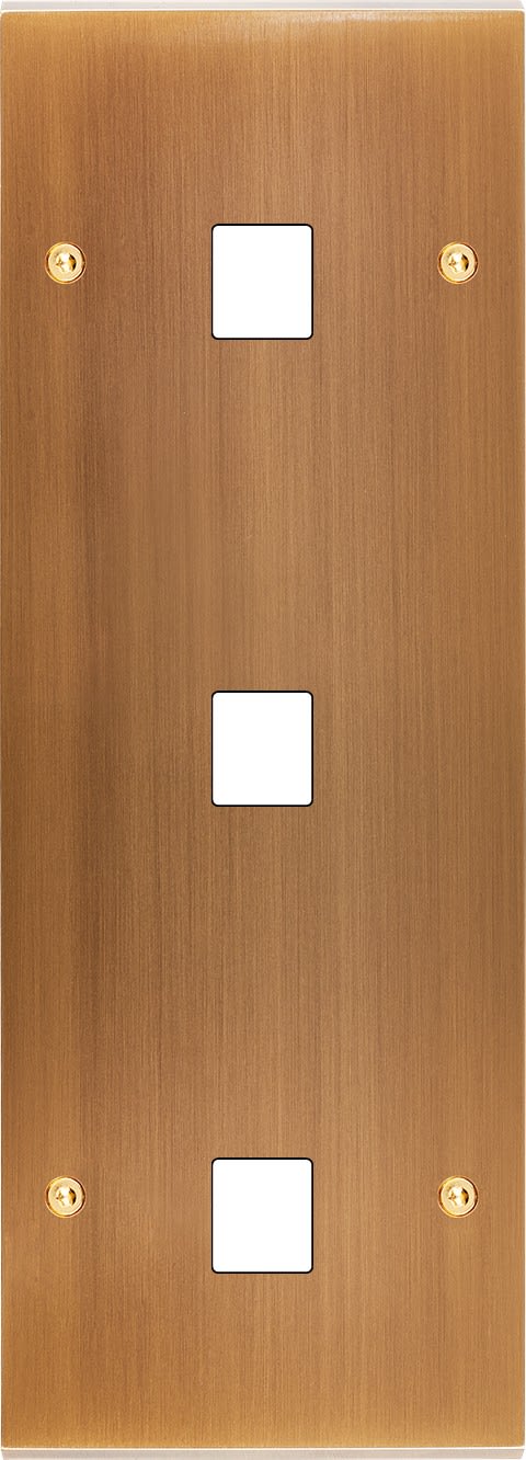 MODELEC - Façade Confidence Laiton Vieux Bronze Triple Verticale M1 M1 M1 à Vis
