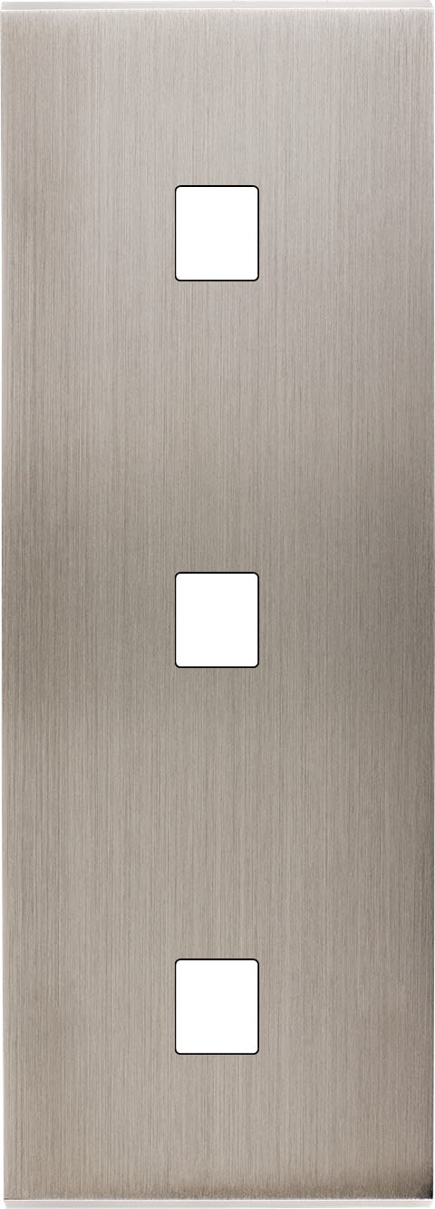 MODELEC - Façade Confidence Laiton Nickel Satine Triple Verticale M1 M1 M1