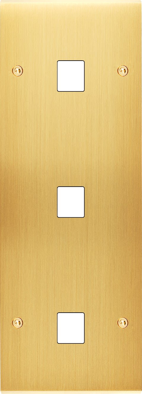 MODELEC - Façade Confidence Laiton Satine Triple Verticale M1 M1 M1 à Vis