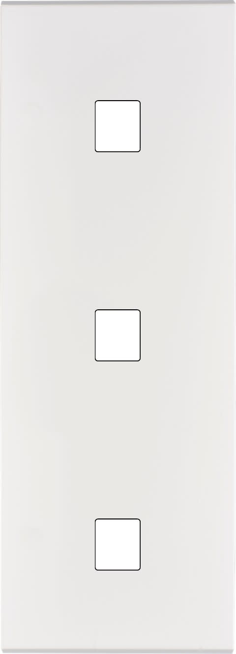 MODELEC - Façade Confidence Laiton Blanc Email Triple Verticale M1 M1 M1