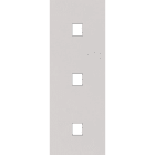 MODELEC - Façade Empreintes PLAN Blanc Triple Verti 1 Média 1 Média 1 Média, magnétique
