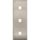 MODELEC - Façade Empreintes ANGLE Nickel Satiné Triple Verticale 1 Média 1 Média 1 Média
