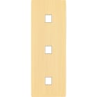 MODELEC - Façade "M" Laiton Brosse Triple Verticale 1 Media 1 Media 1 Media magnétique