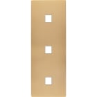 MODELEC - Façade "M" Laiton Sable Triple Verticale 1 Media 1 Media 1 Media magnétique